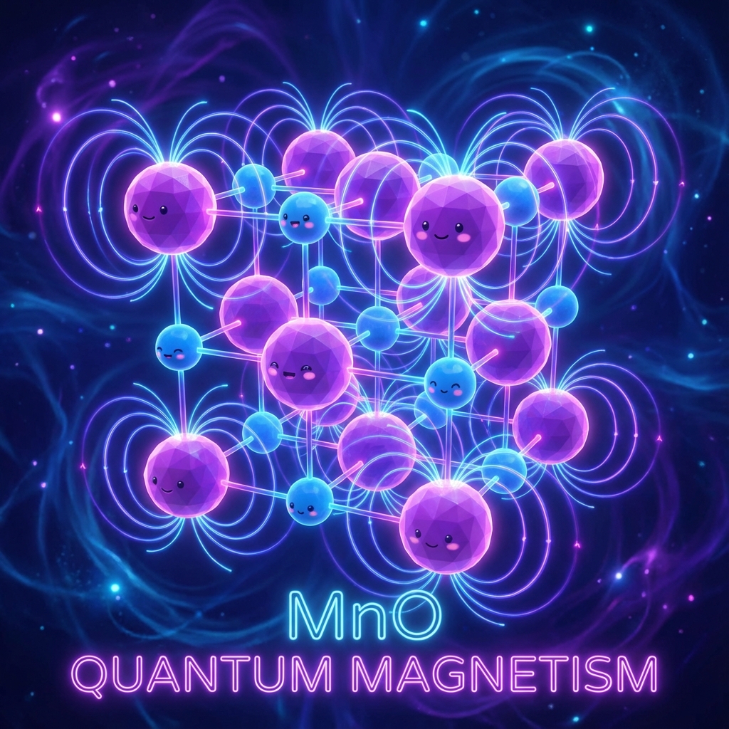 Effect of Exchange Interaction J on Magnetic Moment of MnO
